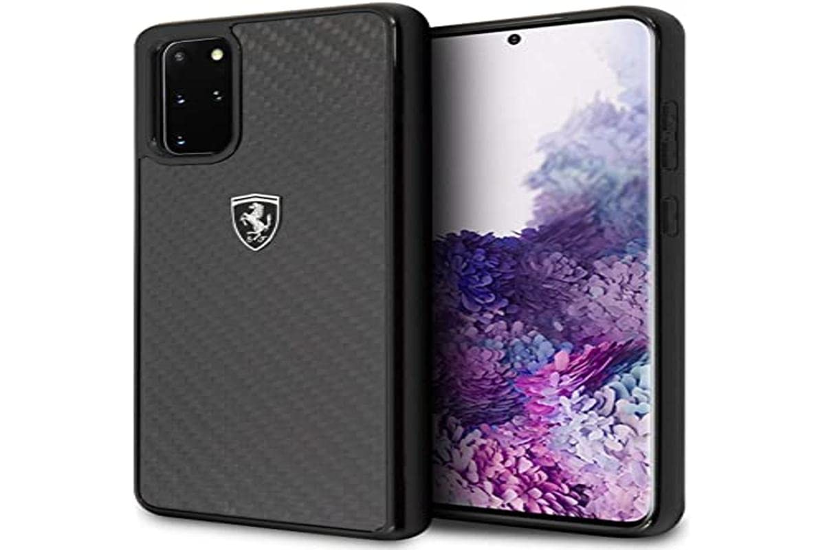 Ferrari Carbon Fibre Case for Samsung Galaxy S20 Black