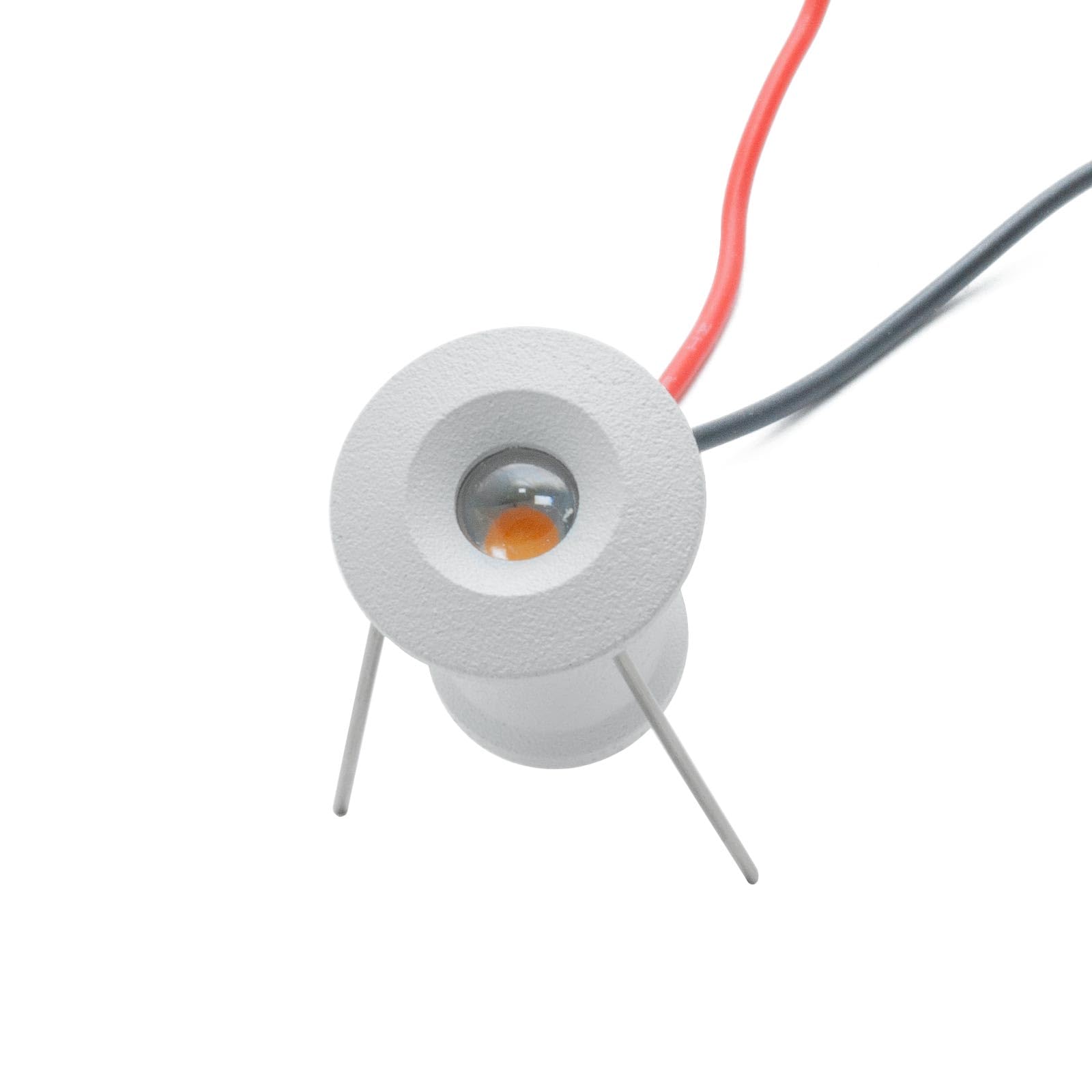 Planetitaly Mini faretto IP65 LED 1W resa 12W incasso punto luce 12V box doccia cielo stellato segnapassi luci gradini barca camper (Luce 4000K, Colore Bianco)