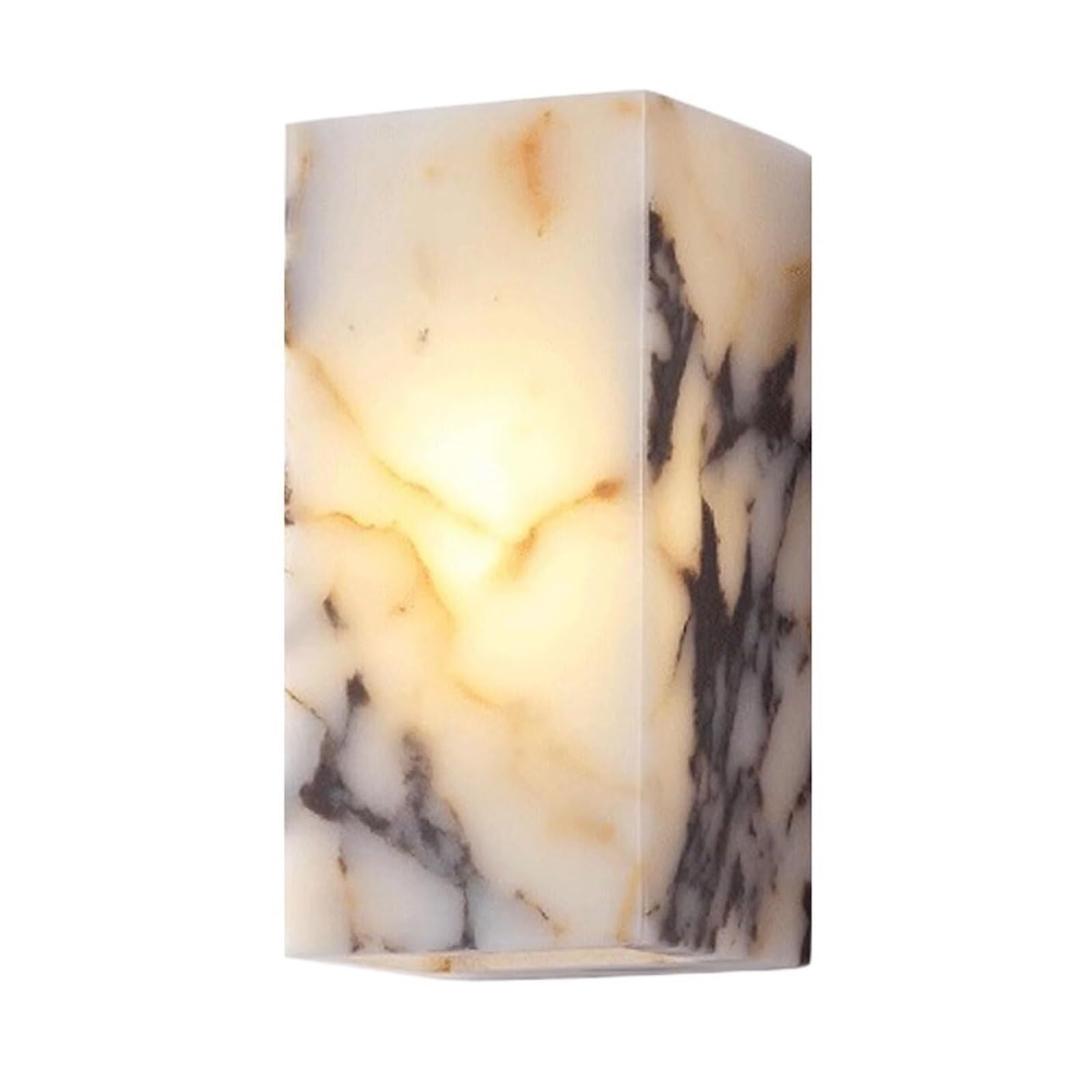 KHUKHU Marble Wall Light, Modern LED Wall Sconces, Wall Mount Lamp, Natural Stone Wall Lamp, Hardwired Wall Light Fixtures, for Mirror, Bedroom, Hallway
