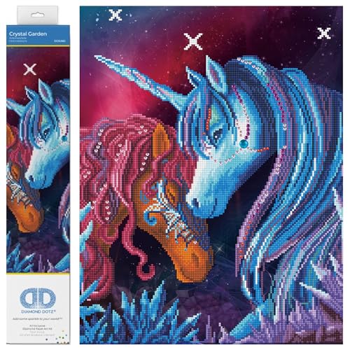 DIAMOND DOTZ Crystal Garden Unicorn Diamond Painting Kits for Adults - Diamond Art Kits a Relaxing Creative Craft Kit with Dotz Gems 16