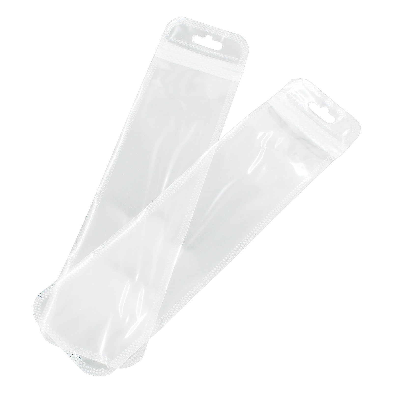 PHITUODA 100 Reusable Clear Self Sealing Bags, Zipper Closure, Transparent, Plastic, 8.66 x 2.17 Inches, Ideal for Packaging, Storage