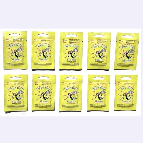 Bye Bye Skeeter Insect Repellent,Towellette Wipes DEET Free 20% Picaridin (10 Pack) Tell Your Bye Bye Skeeter Story