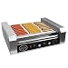 Clevr Commercial Hotdog Roller Machine 11 Roller and 30 Hot Dog Grill Cooker Warmer