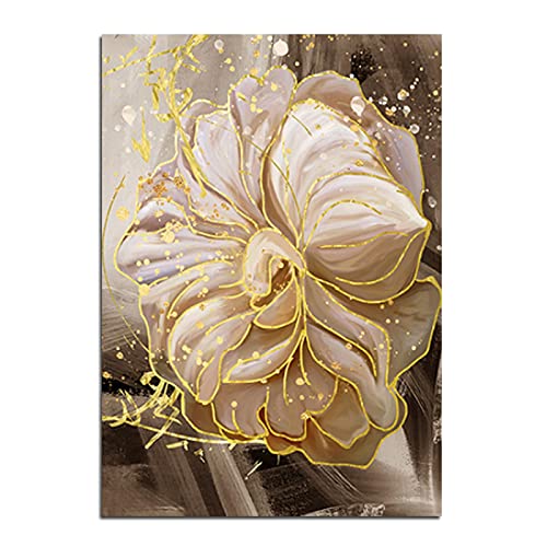 Impresión de póster floral moderno abstracto de 3 piezas sobre lienzo decorativo sin marco 50x70 4