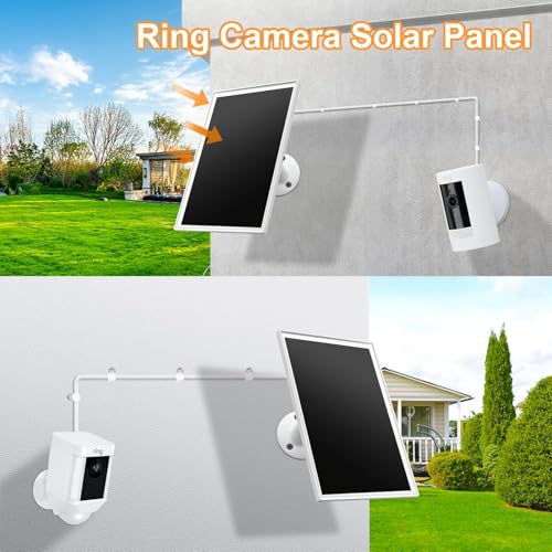 Image of Solar Panel Charger for Ring Camera, Compatible with Ri ng Stick Up Cam Battery, Ring Spotlight Plus /Pro Battery,Waterproof, 5V 6W Fast Charging