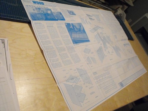 A Woodworking Plan and Instructions to Build a Sewing Center Cabinet
