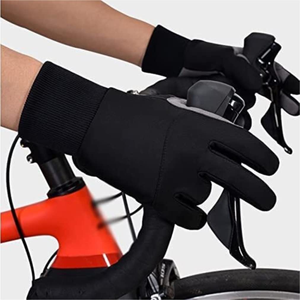 Guanti da Ciclismo Guanti da Ciclismo con Dita Lunghe Sport all'Aria Aperta Escursionismo Guanti da Ciclismo da Uomo Guanti da Bici (Blue : Black, Size : XL)