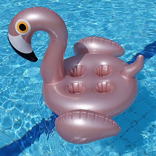 Gobelet Gonflable Flotteur, Gonflable Flamant Jouets de Piscine Bar Flottant Natation Divertisse (d'or)