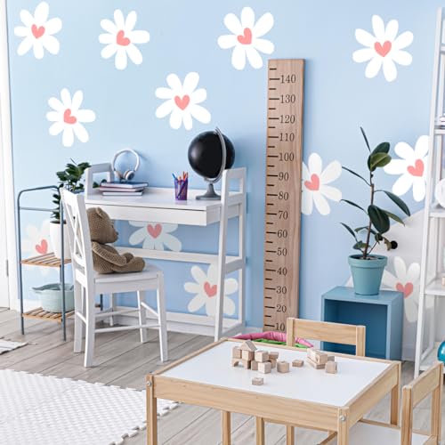 12 hojas de vinilos decorativos con margaritas y corazones miniatura 4