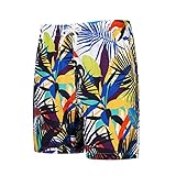 MKIUHNJ Laufhose Herren Kurz 3D-Digitaldruck-Taschenschnallen-Shorts für Herren Badehose Luxus Herren
