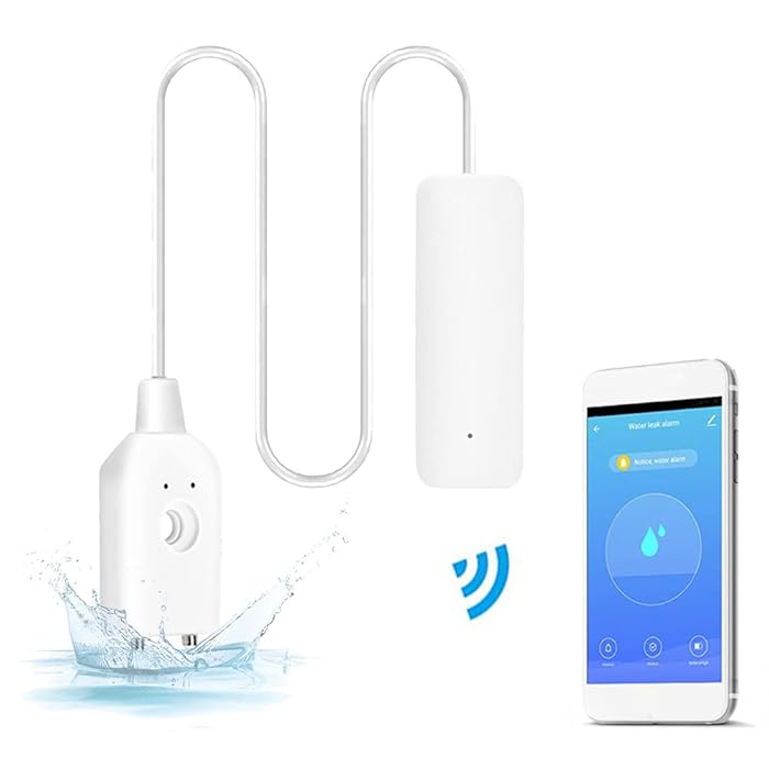 Buy Water Alarm Sensor, WiFi Water Leak Detector, Overflow Flood