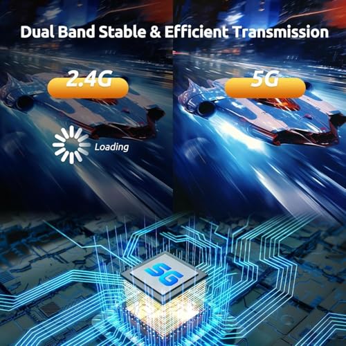Image of Wireless HDMI Transmitter and 2 Receivers 382FT /100M, Plug & Play, 2.4G+5G