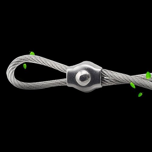 Miniatura 7 de Pinzas de cuerda de alambre de un solo perno M2 M2 Abrazadera de cable de acero inoxidable para cuerda de alambre de 1/16 "de diámetro