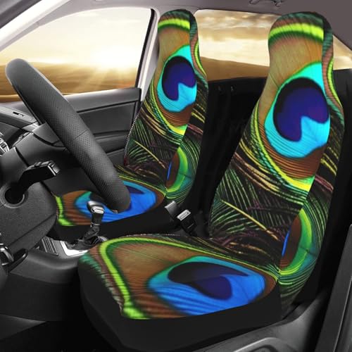 Housses de siège avant de voiture paon universelles protection auto imperméable