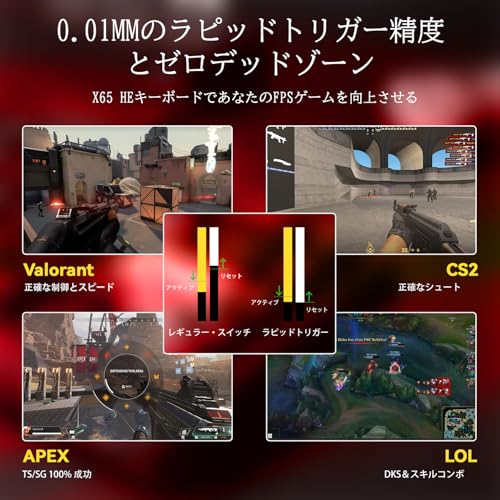 ATTACK SHARK X65 HE ラピッドトリガーキーボード の商品画像 3