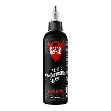 Beard Octane Beard Wash for Men Barbershop Barbershop Cologne Gentle Daily Beard Shampoo with Shea Butter Cleans Without Drying 8oz
