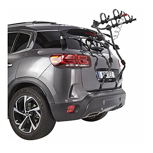 Porte Velo hayon 5 Sangles mottez Shiva 2 elec Acier 2 velos VAE/e Bike (40 kgs Max), Noir