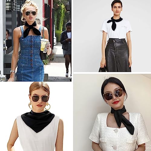 Ciormis 100% Mulberry Silk Scarf-Women's 21''/27''Square Silk Hair Head Scarf Neckerchief with Gift Packaged 5