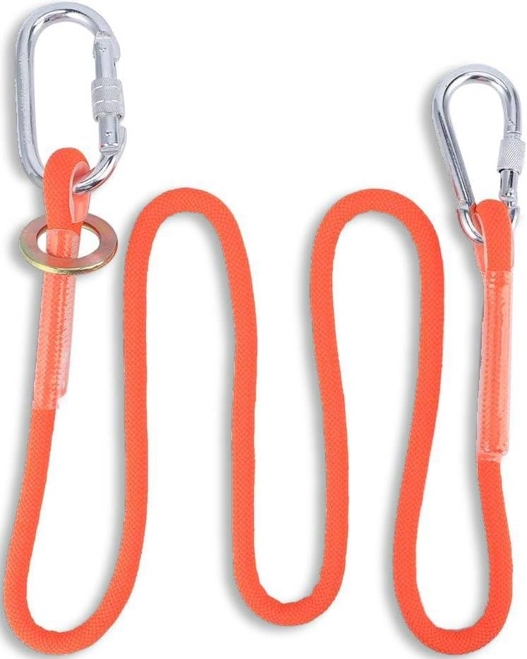 HERCHR Cordón De Protección contra Caídas, Cordón De Seguridad para Construcción Al Aire Libre Hebilla Pequeña De 1,6 M Cuerda De Cinturón De Seguridad para Trabajo Aéreo para Construcción Eléctrica