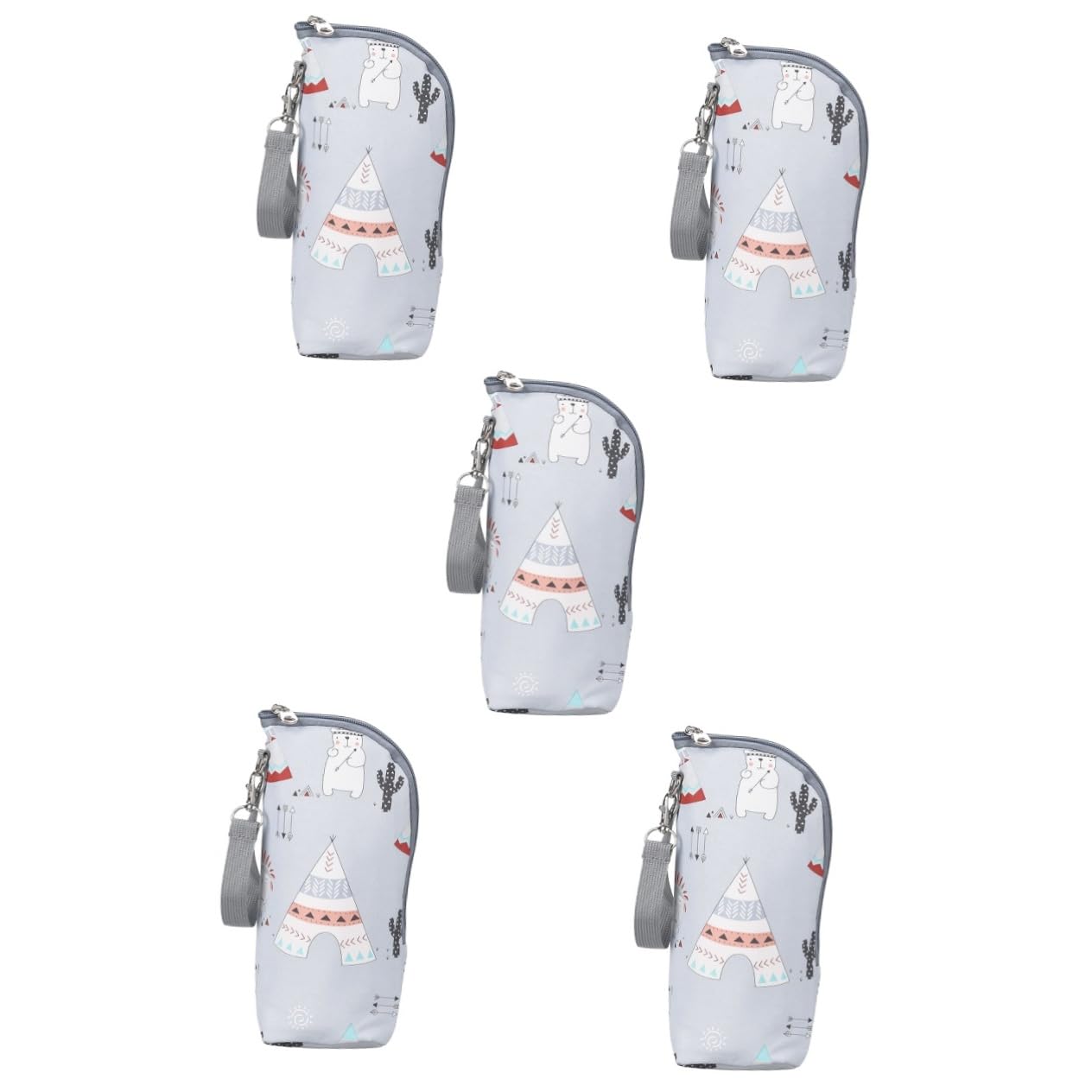 Toyvian 5 Piezas Práctico portabotellas Accesorio para bebés recién Nacidos biberón de Leche Bolsa de Viaje para biberones Accesorios de Viaje Bolsa térmica para biberones Bolsa de biberón