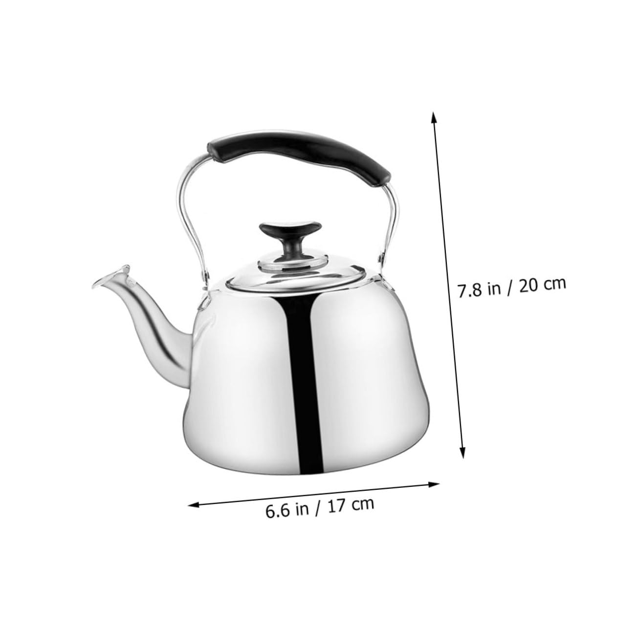 Tetera de Acero Inoxidable con emisión de Sonido, colador de té, hervidor de Agua, Mango Resistente al Calor, antiescaldaduras, para Uso doméstico y hostelería.