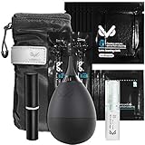 Contenido del envío: 8 paños de microfibra, 1 spray de limpieza, 1 fuelle de burbuja, 5 toallitas húmedas para limpiar la pantalla, 4 varillas de algodón de limpieza, 1 lápiz para lentillas, 1 bolsa de transporte