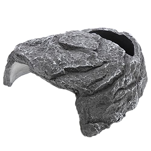iplusmile ペットよけ 観賞魚の隠れ家 爬虫類の洞窟 水族館の岩場の装飾 亀の巣 水槽の隠れ家 亀の隠れ場所 亀の浮き台 日光浴プラットフォーム 爬虫類ペットの隠れ家 木の指 Grey