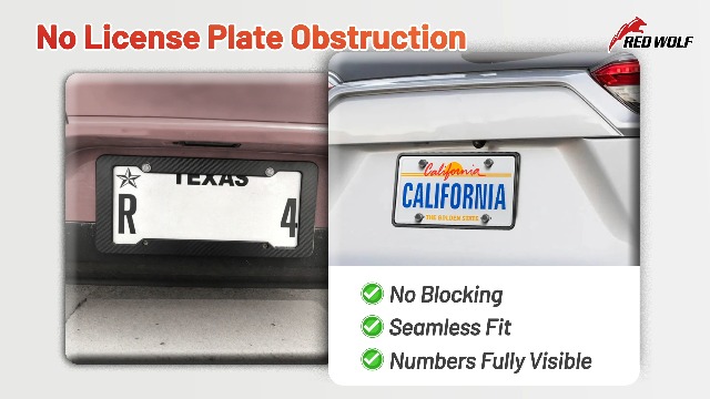 Amazon.com: RED WOLF Stainless Steel License Plate Frame Holder