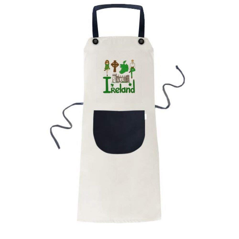 Tablier Irlande beige de cuisine ajustable idéal pour préparer un repas convivial en famille