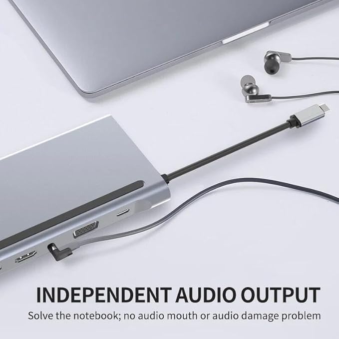 Hub USB C 12 en 1 RMBR con Ethernet 1Gbps y Carga 87W miniatura 4