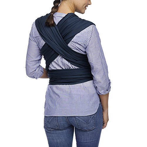 Image of Moby Baby Wrap Carrier Classic for Newborns to Toddlers (8-33lbs), Infant Sling Carrier, Lightweight & Hands Free Design, Adjustable for All Body Types (Midnight)