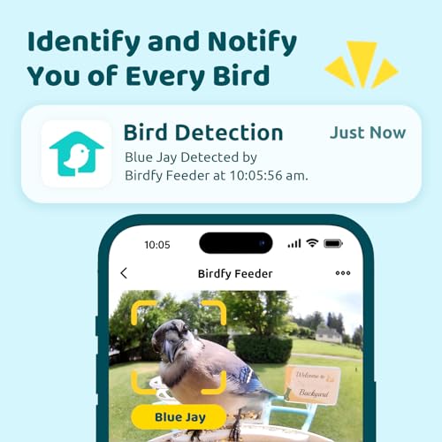 Image of NETVUE by Birdfy Smart Bird Feeder with 2K AI Camera Solar Powered, 3MP Wireless Wildbird Watching, Live Stream & Night Vision, Auto-Capture & Notify, Collection & Cloud Storage (AI by Subscription)