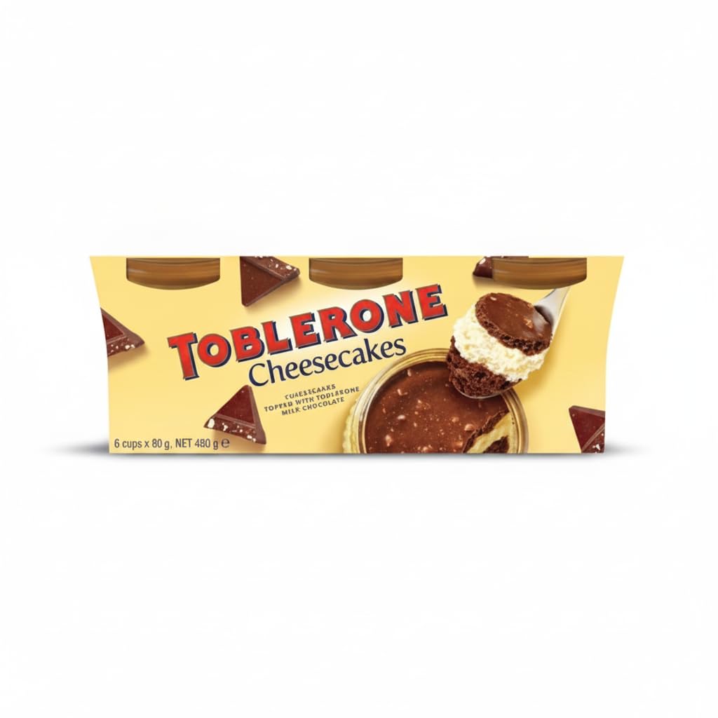 Cheesecakes - Pack de 6 Postres Individuales de Tarta de Queso con Chocolate con Leche, Miel y Almendras - 6 x 85g (510g) - Postre con Base de Galleta de Cacao - NEXU
