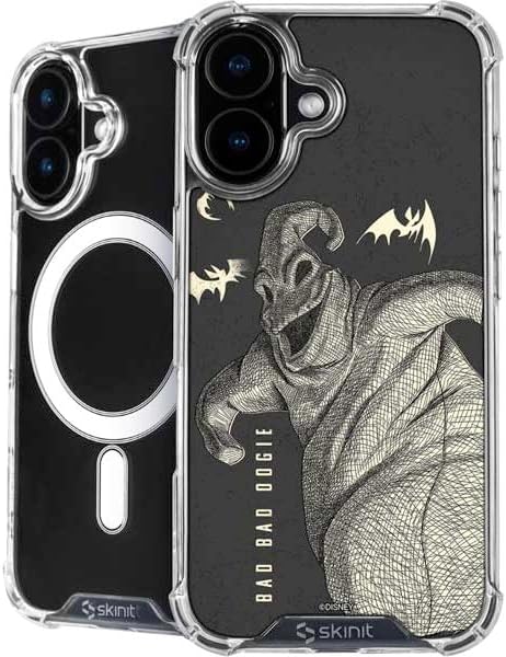 Skinit Phone Case Compatible with MagSafe iPhone 16 - Officially Licensed Disney The Nightmare Before Christmas Jack and Sally Art Design