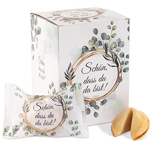 FOOD crew 12x Glückskekse Schön dass du da bist - Einzeln...