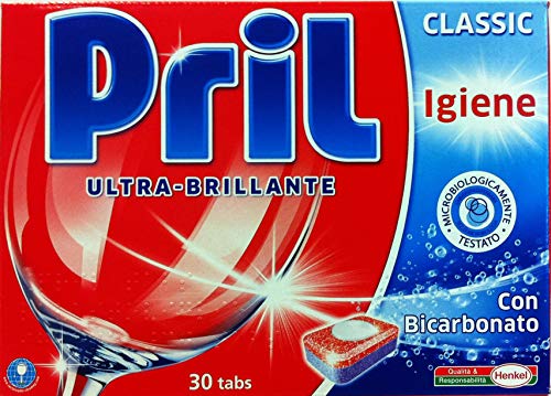 6 X Pril Lavastoviglie Classic Igiene 30 Tabs 30 Pezzi