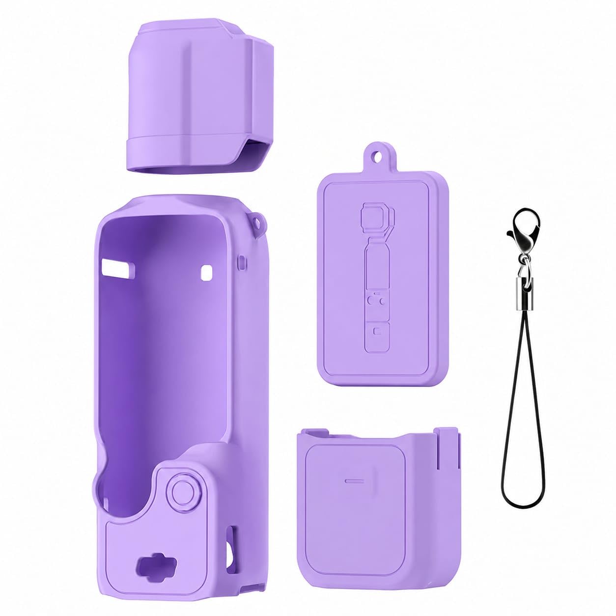 Connexa Silicone Protective Cover Compatible with DJI Osmo Pocket 3 – Full Body Soft Case with Lens Cap, Screen Cover & Anti-Lost Lanyard | Shockproof Protection Kit-image-13