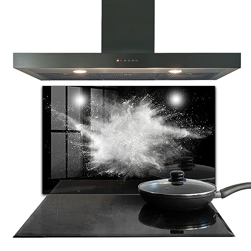 Verre trempé intérieur Wallfluent 100x70 cm au design d'explosion de poudre