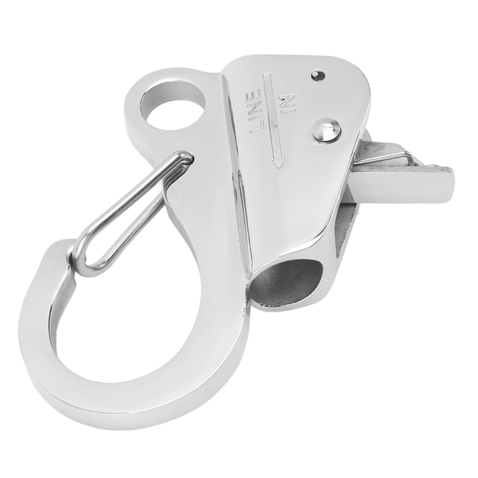Gancio a Sgancio Rapido con Clip per Ancoraggio per Barche Resistente per Corde da 3/8-5/8 Pollici - 4 Pezzi in Acciaio Inossidabile