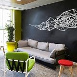 Géométrique Art Polygone Ligne Triangle Sticker Mural Forme Géométrique Motif Sticker Mural Art Mural Decal A1 56x25cm