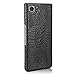 Zshion for BlackBerry Keyone Case,Croco Premium PU Leather Protective Cases Simple Deurable and Lightweight Case for BlackBerry Keyone (Black)