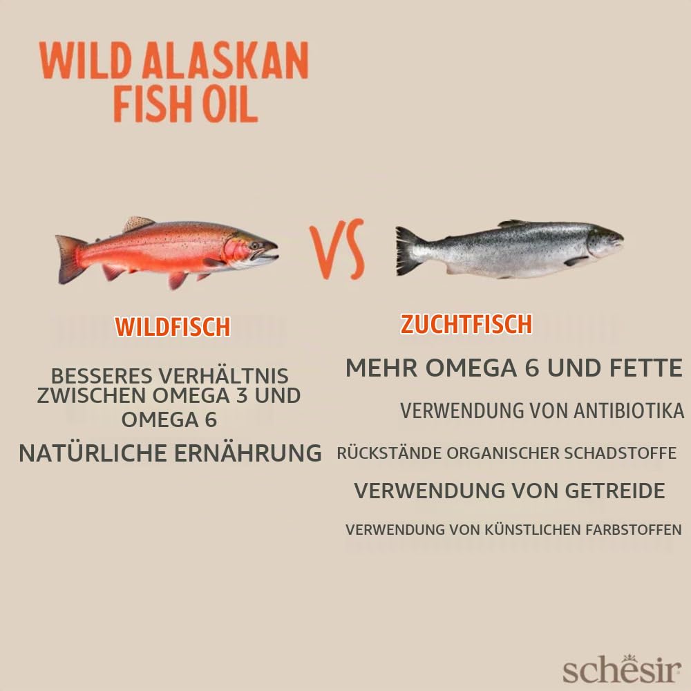 Grizzly Wildlachsöl aus Alaska 1000ml Lachsöl