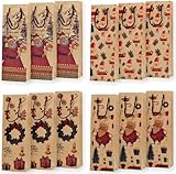 Bolsas para botellas de vino de Navidad, paquete de 12 bolsas de regalo de vino...