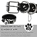 FAVPET Echtleder Windhund Halsband mit QR Code Anhänger, Weiches Lederhalsband Hund Breit Whippet Italienisches Windspiel Saluki Lurcher Spanischer Galgo Greyhound Podenco, Hundehalsband Leder (XS)
