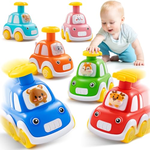 Jyusmile Press and Go Animal Cars