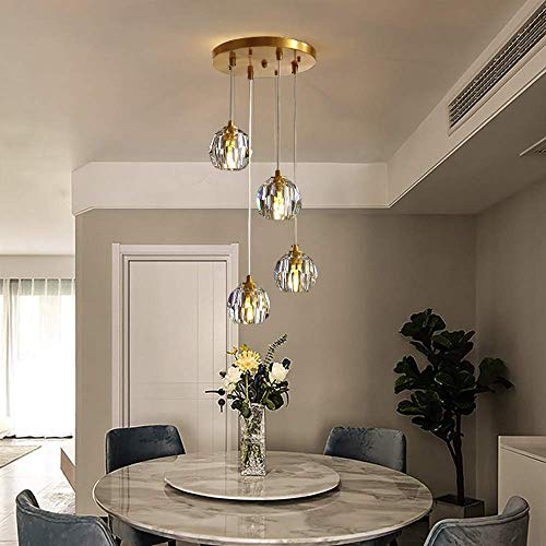 Lustre de chambre simple en verre durable et éclairage de plafond pour escalier