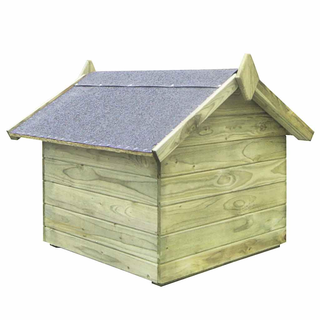 Cuccia per cani in legno di pino impregnato con tetto in carta catrame impermeabile, struttura del tetto apribile per una facile pulizia e ventilazione, resistente alle intemperie e alla muffa
