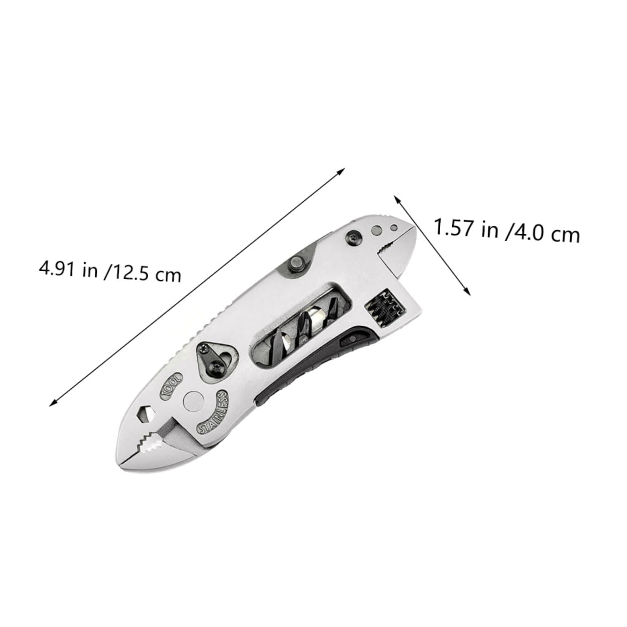Pince Multifonction Militaire Portable en Acier Inoxydable 2 Pièces, Outil Multi-usages pour Camping et Projets de Réparation DIY