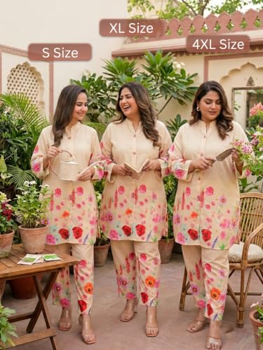 Image of GRECIILOOKS Co Ord Set For Women Stylish Floral Print | Kurta Sets For Womens | Anarkali Suit For Woman | Short Kurti For Womans | Pakistani Suits For Women's Kurta Set's