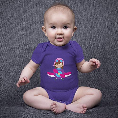 Cute Rascals Custom Boy & Girl Baby Bodysuit Pilot Girl Airplane Funny Cotton Baby Clothes Soft Pink Design Only Newborn4